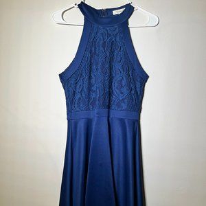 Blue Halter Dress